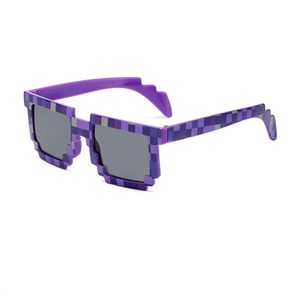 Minecraft Pixel Sunglasses in Purple